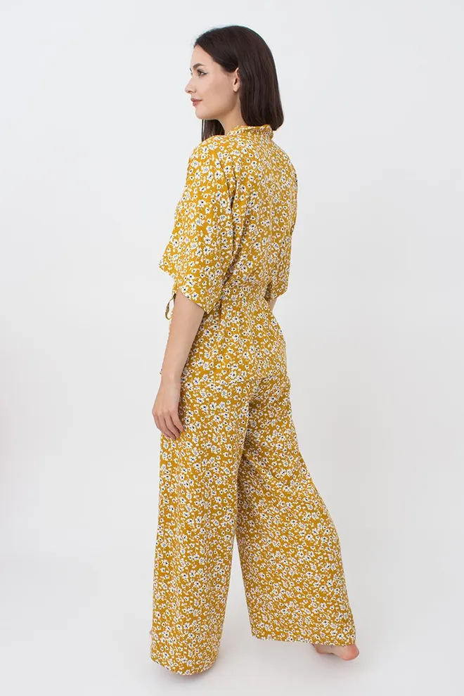 Костюм женский жакет и свободные штаны Wildflowers 5601/040 Giulia (mustard), желтый
