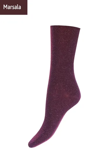 Носки женские с люрексом WLL-001 Giulia (marsala)