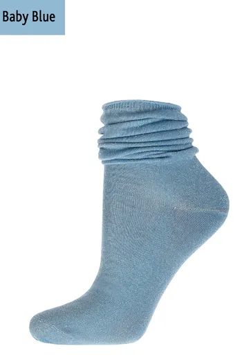 Носки женские с люрексом WLL-001 Giulia (baby blue)