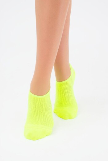 Шкарпетки жіночі невидимі спортивні WS0 air pa 001 Giulia (yellow neon)