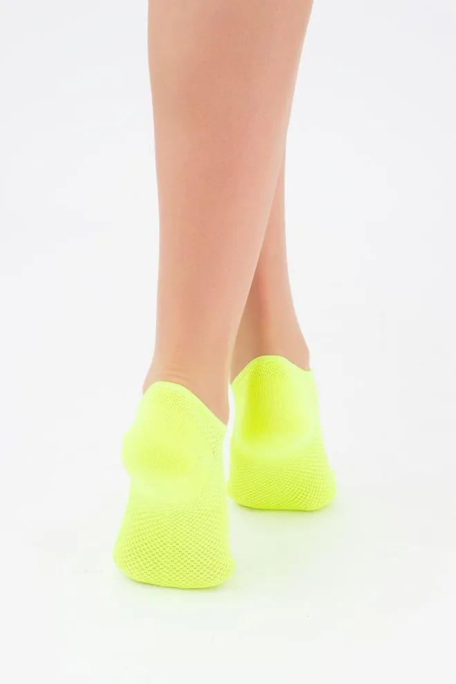 Шкарпетки жіночі невидимі спортивні WS0 air pa 001 Giulia (yellow neon)