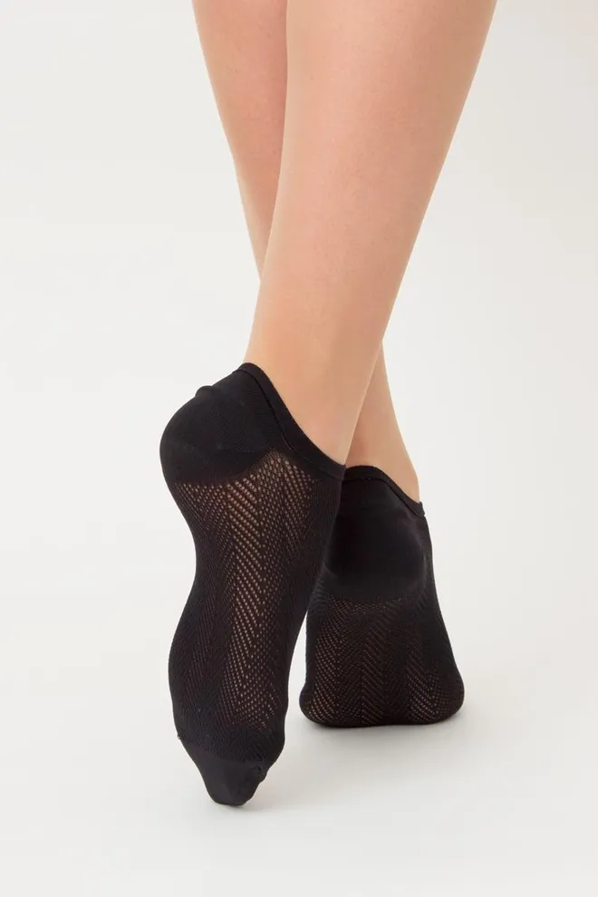 Шкарпетки жіночі невидимі спортивні WS0 air pa 002 Giulia (nero)