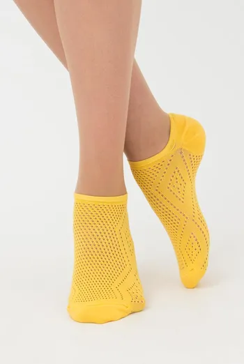 Носки женские классические ажурные WS0 AIR PA 004 Giulia (daffodil), желтый Носки женские классические ажурные WS0 AIR PA 004 Giulia (daffodil), желтый
