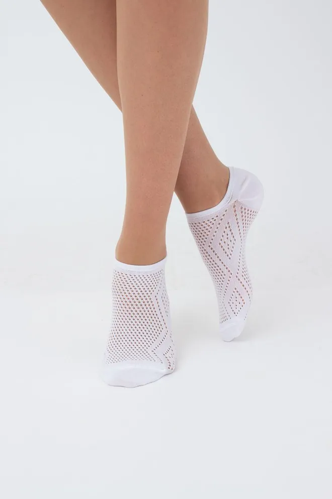 Шкарпетки жіночі класичні ажурні WS0 AIR PA 004 Giulia (bianco)