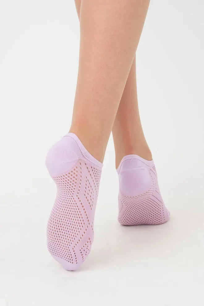 Шкарпетки жіночі класичні ажурні WS0 AIR PA 004 Giulia (orchid bloom), фіолетовий