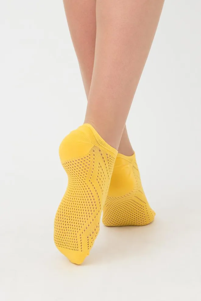 Шкарпетки жіночі класичні ажурні WS0 AIR PA 004 Giulia (daffodil), жовтий