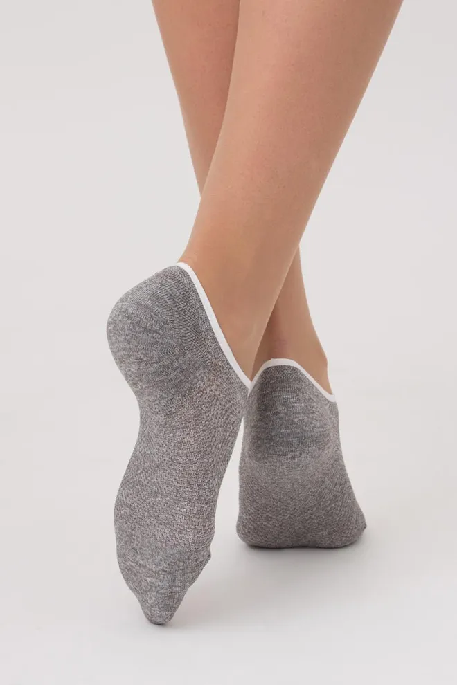 Носки следки женские WS0 AIR PA MELANGE 001 Giulia (melange), серый
