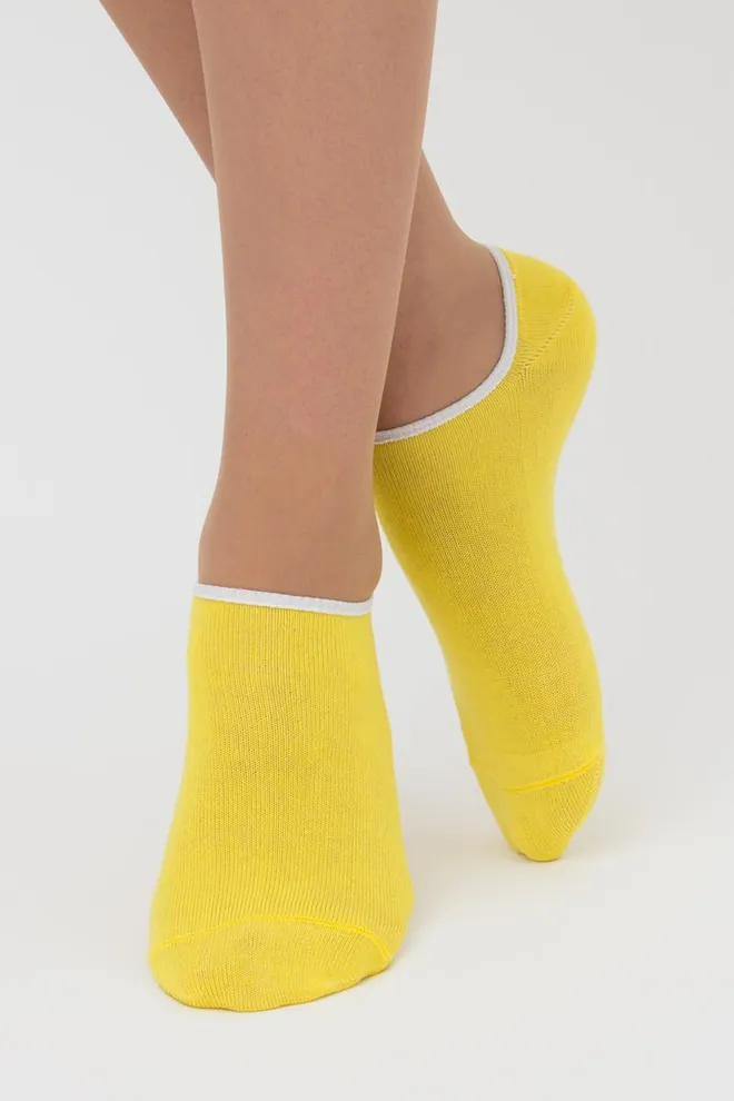 Жіночі шкарпетки слідки Ws0 classic Giulia (light yellow)