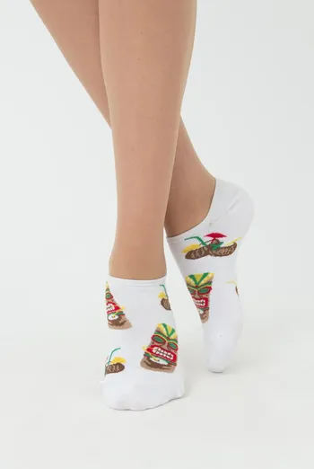 Носки женские невидимые WS0 HAWAII 001 Giulia (white), белый