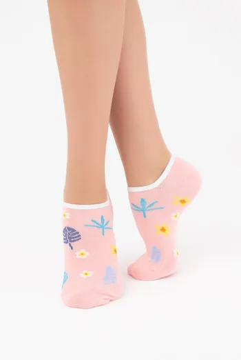 Шкарпетки жіночі невидимі Ws0 tropic 003 Giulia (geranium)