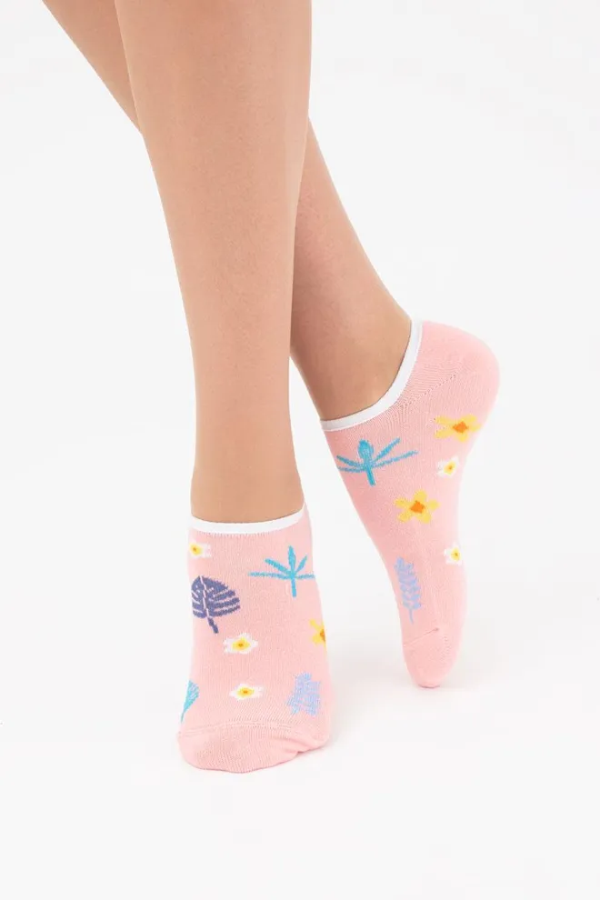 Шкарпетки жіночі невидимі Ws0 tropic 003 Giulia (geranium)