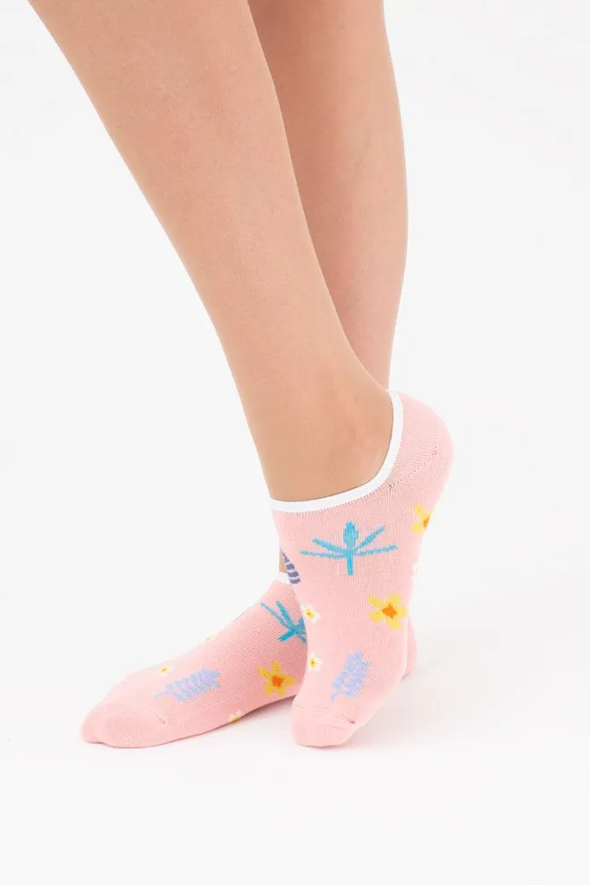 Шкарпетки жіночі невидимі Ws0 tropic 003 Giulia (geranium)