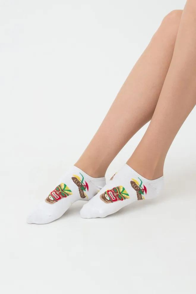 Носки женские невидимые WS0 HAWAII 001 Giulia (white), белый