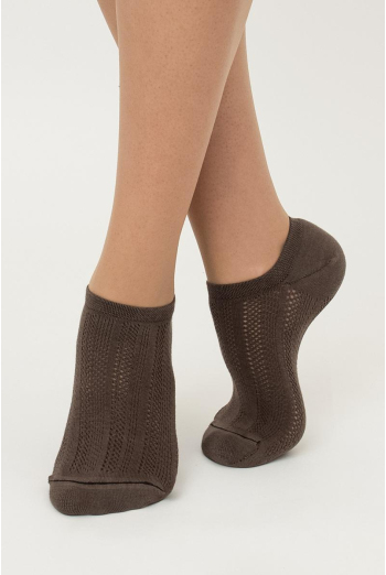 Носки женские классические ажурные WS1 AIR 006 Giulia (haze), коричневый Носки женские классические ажурные WS1 AIR 006 Giulia (haze), коричневый