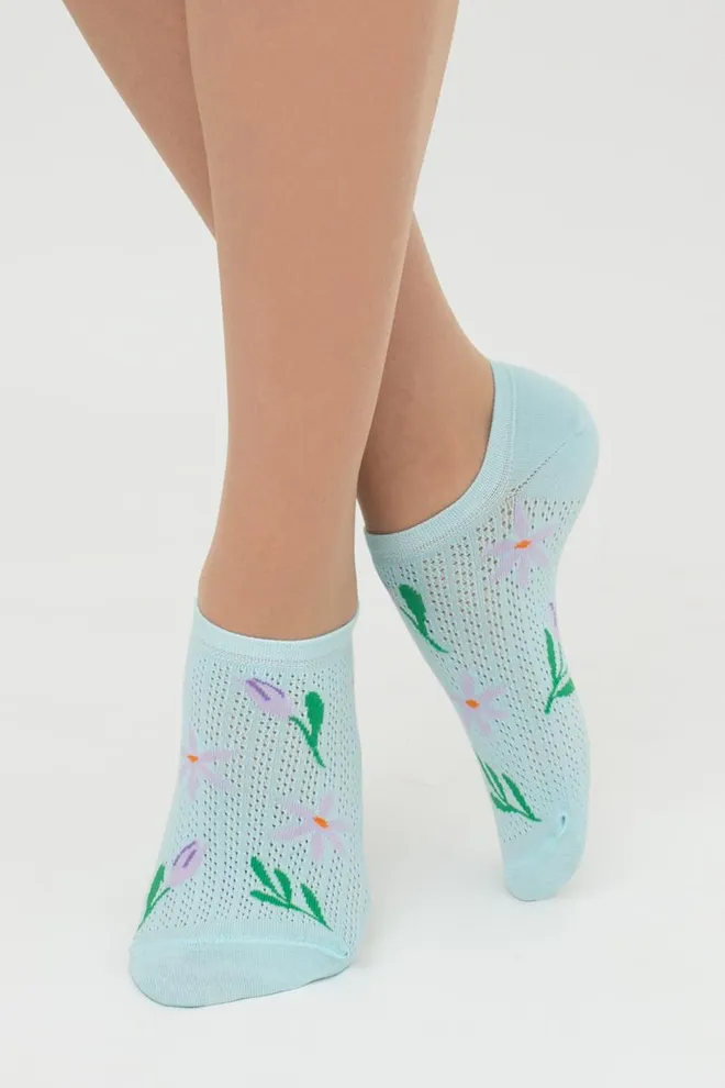 Шкарпетки жіночі невидимі спортивні WS1 air 009 Giulia (blue glow)