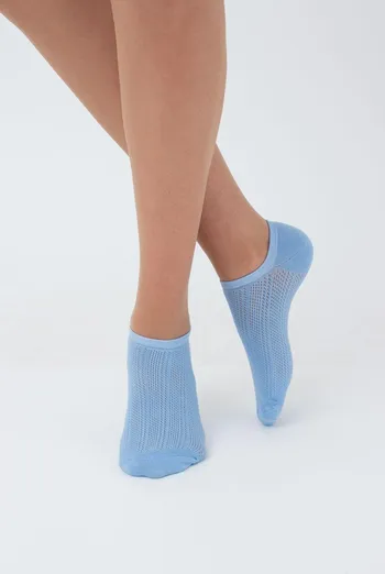 Носки женские классические ажурные WS1 AIR 010 Giulia (baby blue), голубой