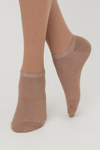Носки женские классические ажурные WS1 AIR 010 Giulia (chantarel), бежевый Носки женские классические ажурные WS1 AIR 010 Giulia (chantarel), бежевый