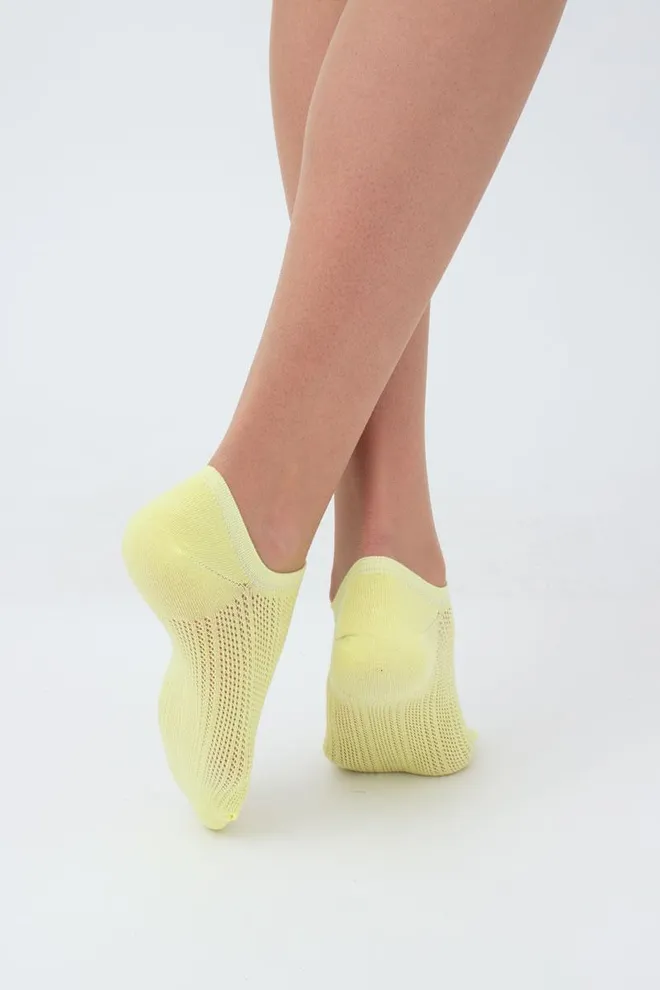 Шкарпетки жіночі класичні ажурні WS1 AIR 010 Giulia (lemon), жовтий