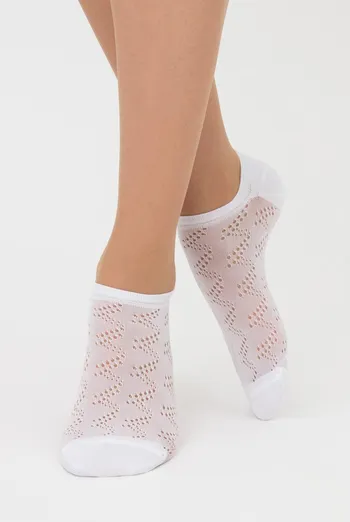 Шкарпетки жіночі невидимі з ажурним малюнком спортивні WS1 Air Pa 001 Giulia (bianco)