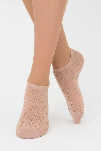 Шкарпетки жіночі невидимі з ажурним малюнком спортивні WS1 Air Pa 001 Giulia (nude)