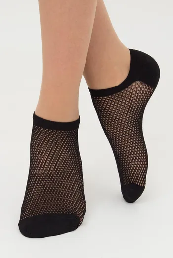 Носки женские невидимые c ажурным рисунком спортивные WS1 AIR PA 002 Giulia (nero), черный Носки женские невидимые c ажурным рисунком спортивные WS1 AIR PA 002 Giulia (nero), черный