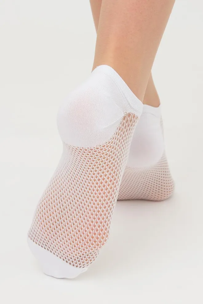 Шкарпетки жіночі невидимі з ажурним малюнком спортивні WS1 Air Pa 002 Giulia (bianco)