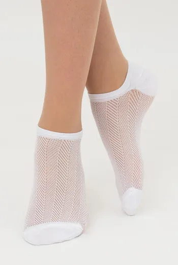 Шкарпетки жіночі невидимі з ажурним малюнком спортивні WS1 Air Pa 003 Giulia (bianco) Шкарпетки жіночі невидимі з ажурним малюнком спортивні WS1 Air Pa 003 Giulia (bianco)