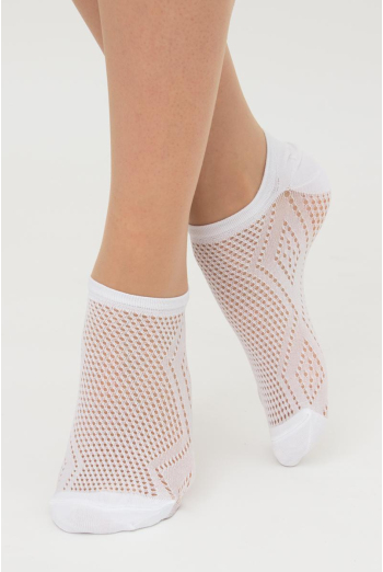 Носки женские невидимые c ажурным рисунком спортивные WS1 Air Pa 005 Giulia (bianco) Носки женские невидимые c ажурным рисунком спортивные WS1 Air Pa 005 Giulia (bianco)