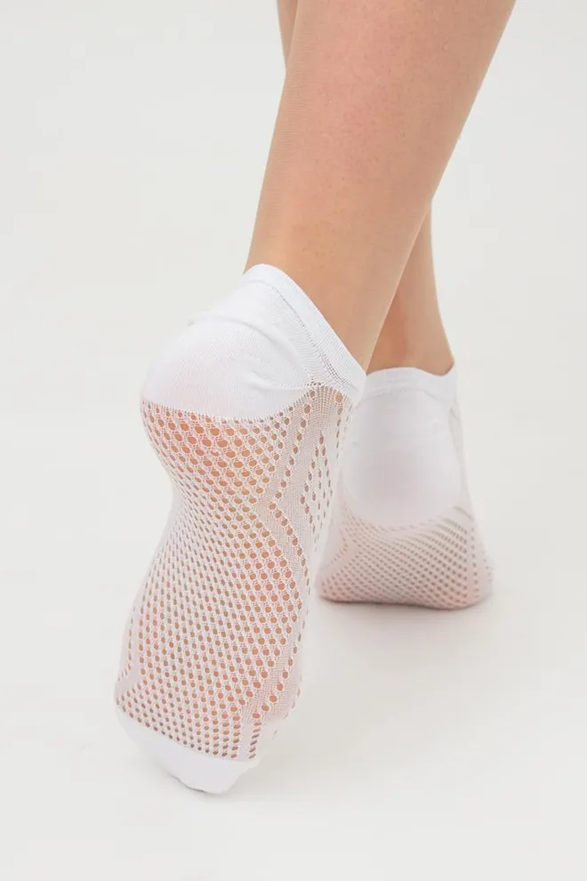 Носки женские невидимые c ажурным рисунком спортивные WS1 Air Pa 005 Giulia (bianco)