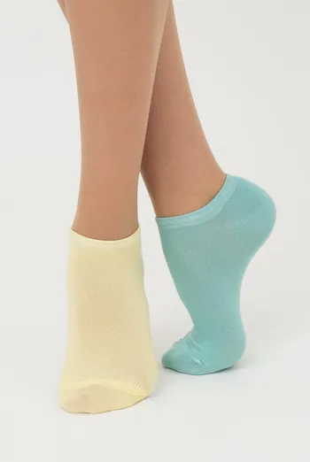Шкарпетки жіночі короткі Ws1 classic Giulia 2 пари (pastel turquoise/light yellow)