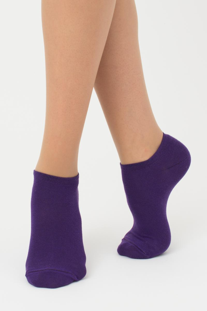 Шкарпетки жіночі короткі Ws1 classic Giulia 2 пари (violet indigo/silver melange)