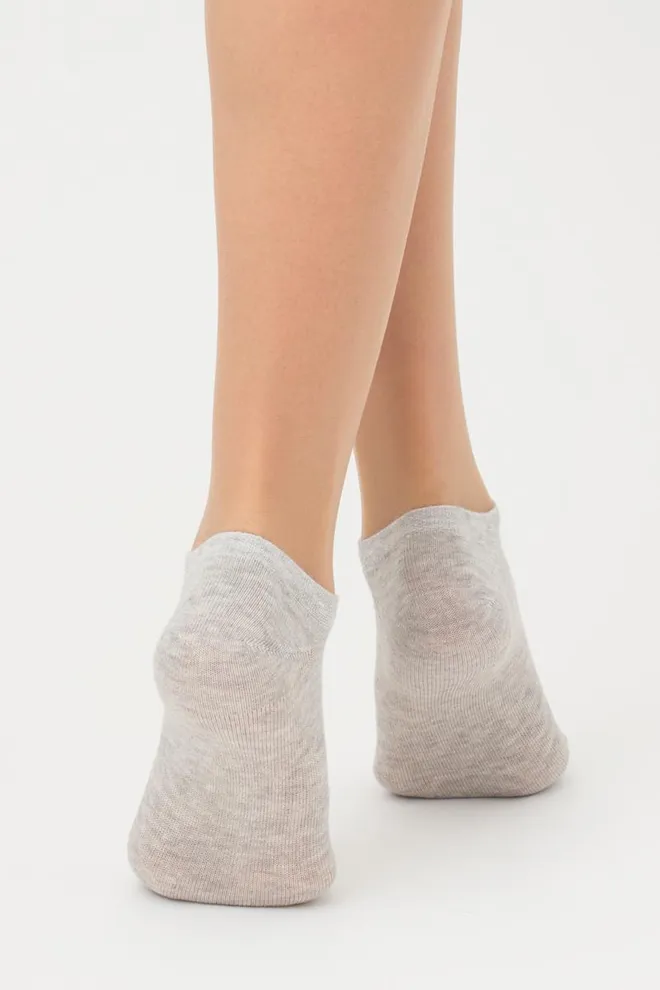 Шкарпетки жіночі короткі Ws1 classic Giulia 2 пари (violet indigo/silver melange)