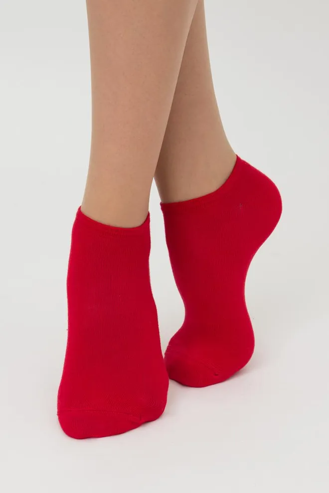 Жіночі короткі шкарпетки з бавовни Ws1 Classic Giulia (red)