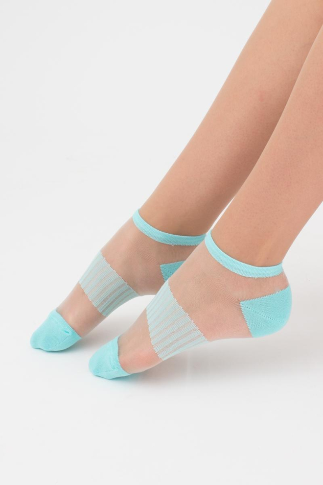 Шкарпетки жіночі короткі WS1 cristal 028 Giulia (light mint)