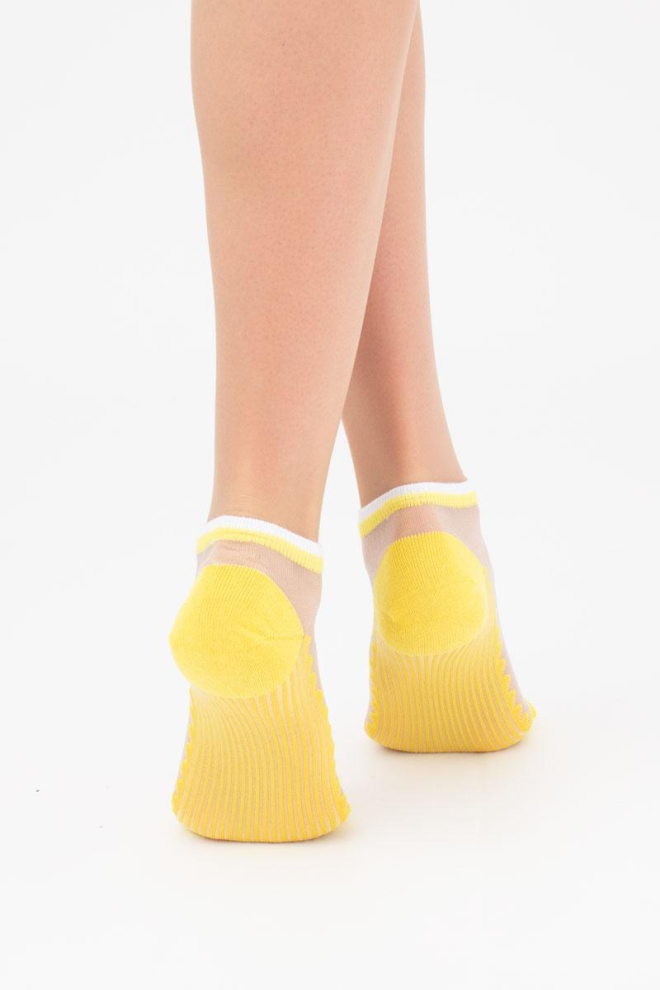 Шкарпетки жіночі короткі Ws1 cristal 029 Giulia (light yellow), жовтий
