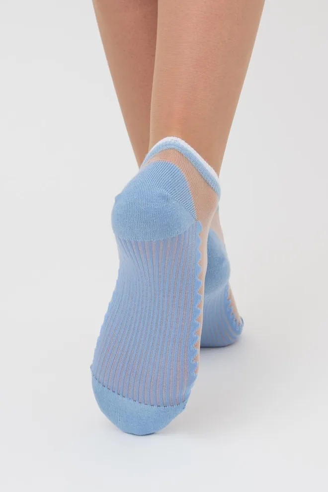 Носки женские короткие Ws1 cristal 029 Giulia (baby blue)