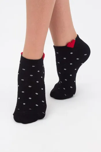 Шкарпетки жіночі короткі в горошок Ws1 fashion 042 Giulia (nero) Шкарпетки жіночі короткі в горошок Ws1 fashion 042 Giulia (nero)