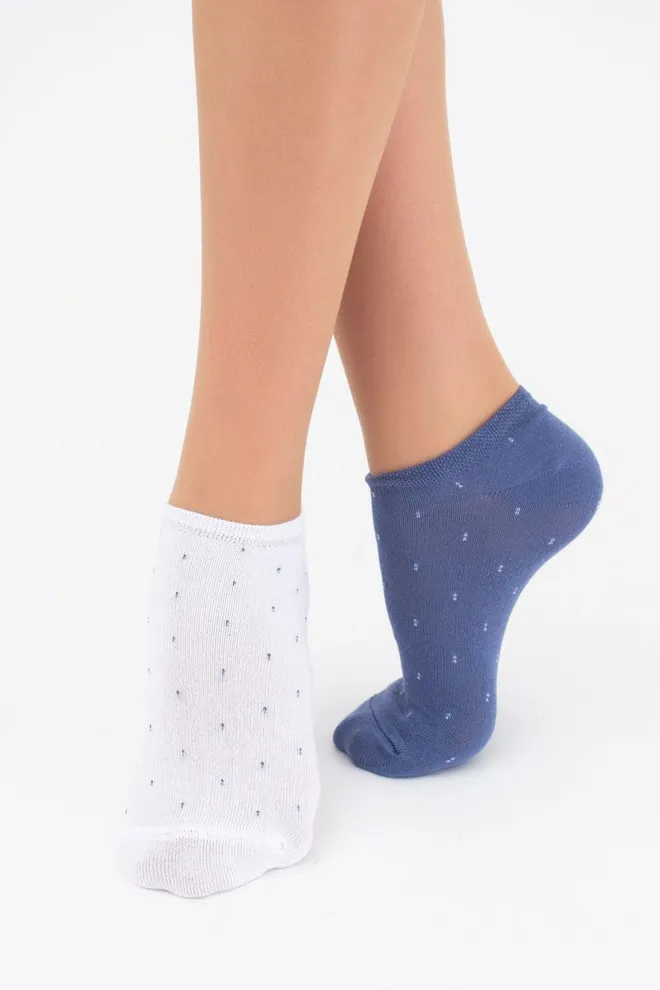 Носки женские невидимые WS1 fashion 046 + WS1 fashion 046 Giulia 2 пары (white/jeans)