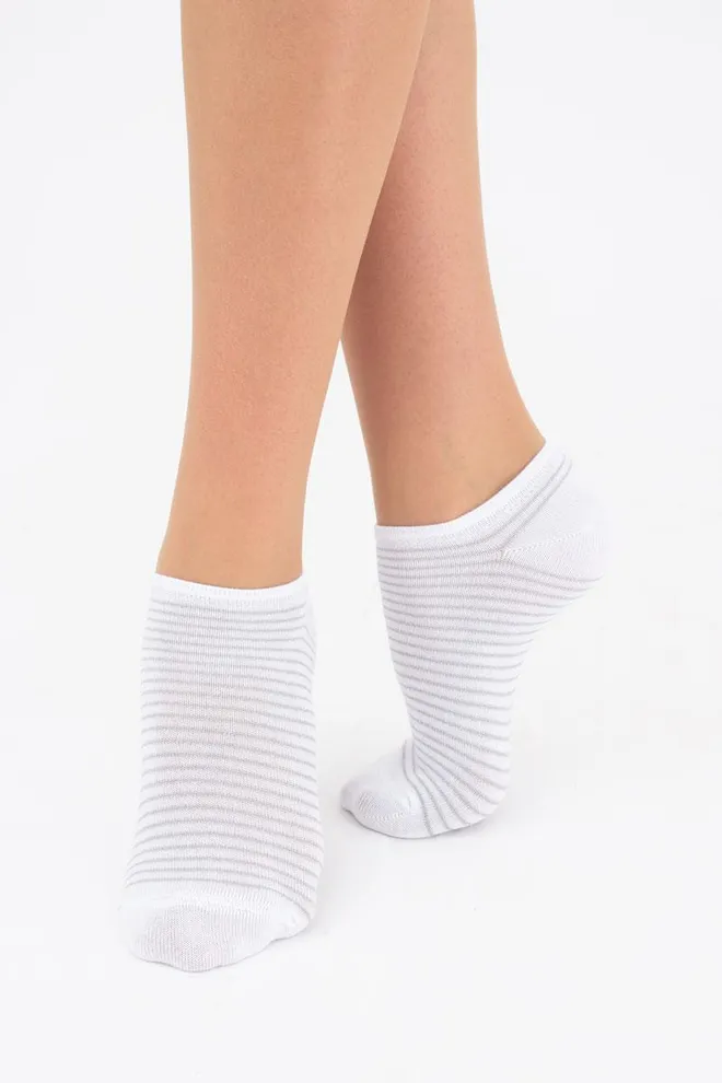 Шкарпетки жіночі невидимі WS1 fashion 046 + WS1 lurex 009 Giulia 2 пари (white/geranium)