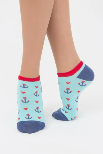 Шкарпетки жіночі невидимі Ws1 marine 009 Giulia (light mint), зелений Шкарпетки жіночі невидимі Ws1 marine 009 Giulia (light mint), зелений