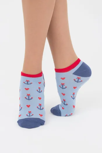Шкарпетки жіночі невидимі Ws1 marine 009 Giulia (baby blue), блакитний Шкарпетки жіночі невидимі Ws1 marine 009 Giulia (baby blue), блакитний