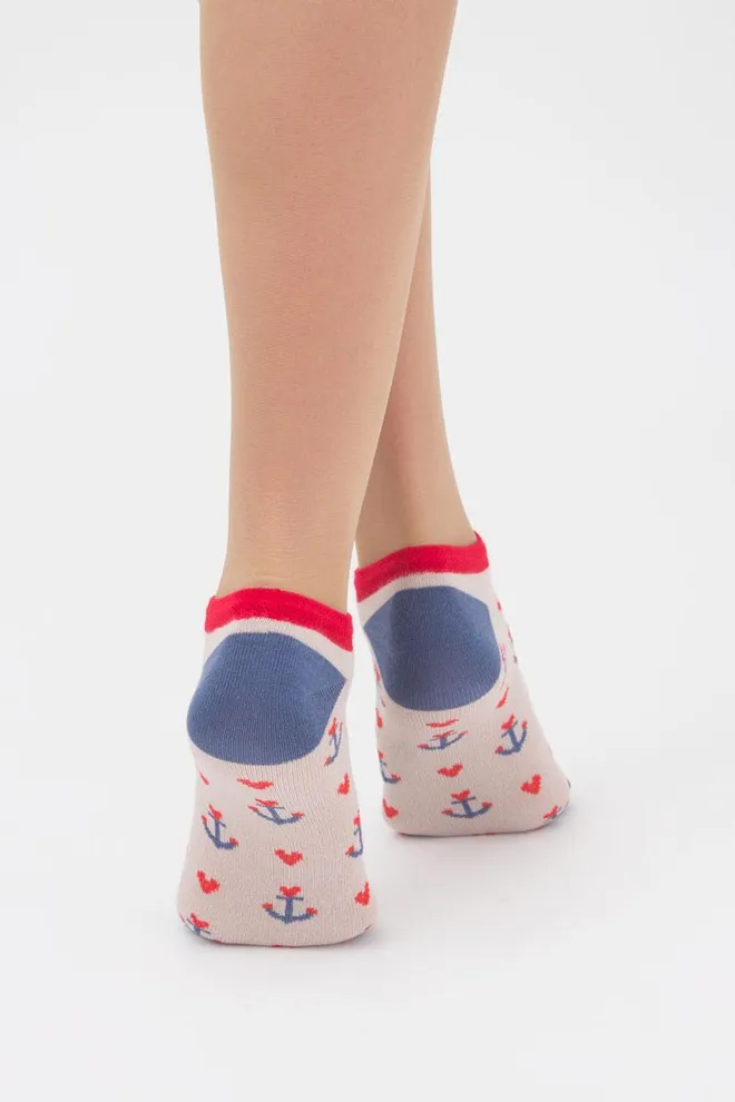 Носки женские невидимые Ws1 marine 009 Giulia (moonlight), бежевый