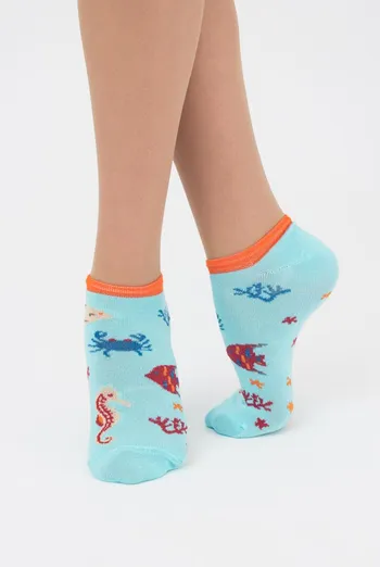 Носки женские невидимые Ws1 marine 011 Giulia (light mint), голубой Носки женские невидимые Ws1 marine 011 Giulia (light mint), голубой