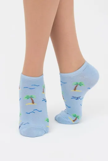 Шкарпетки жіночі невидимі WS0 MARINE 012 Giulia (baby blue), блакитний