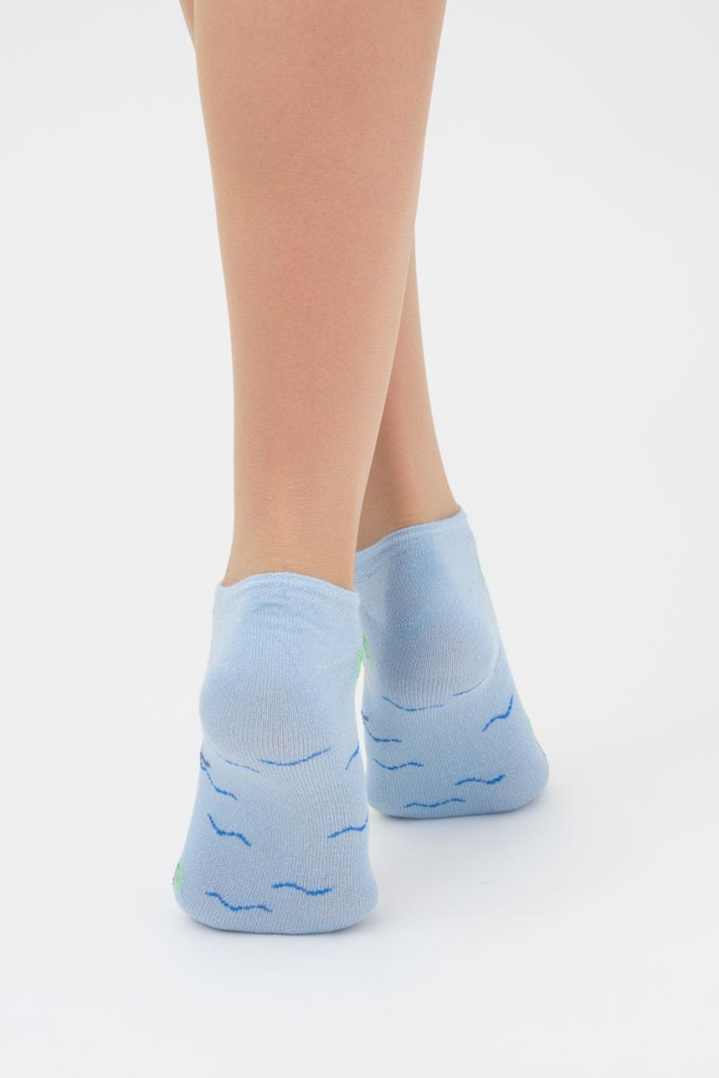 Шкарпетки жіночі невидимі WS0 MARINE 012 Giulia (baby blue), блакитний