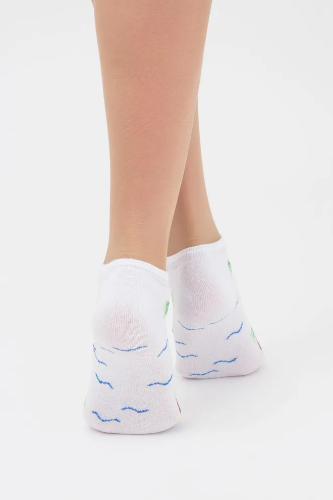 Шкарпетки жіночі невидимі WS0 MARINE 012 Giulia (bianco), білий