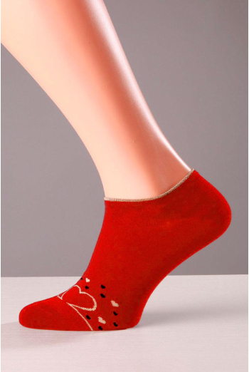 WS1 PREMIUM LUREX 001 Укороченные женские носки с люрексом TM GIULIA (red) WS1 PREMIUM LUREX 001 Укороченные женские носки с люрексом TM GIULIA (red)