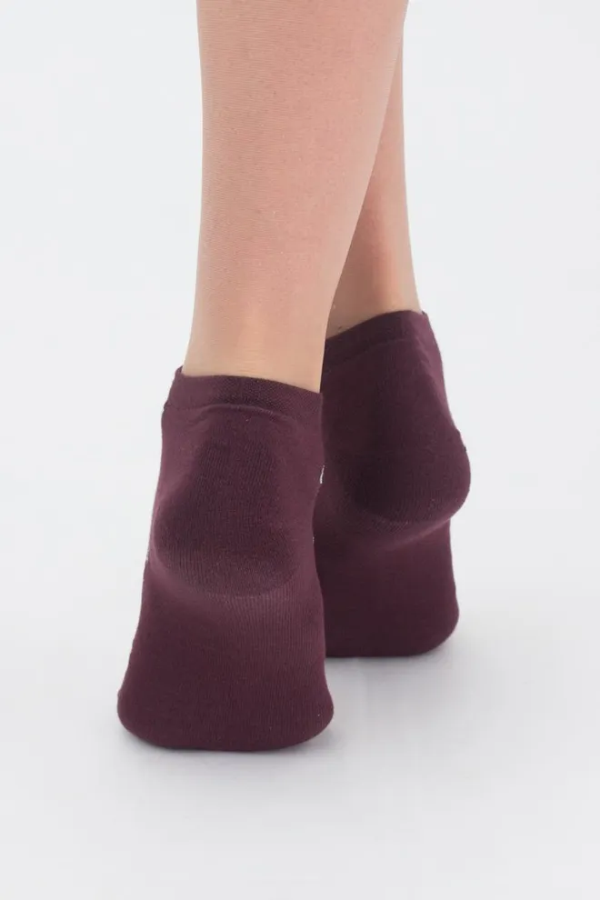 Носки женские короткие Ws1 premium lurex 003 Giulia (marsala)