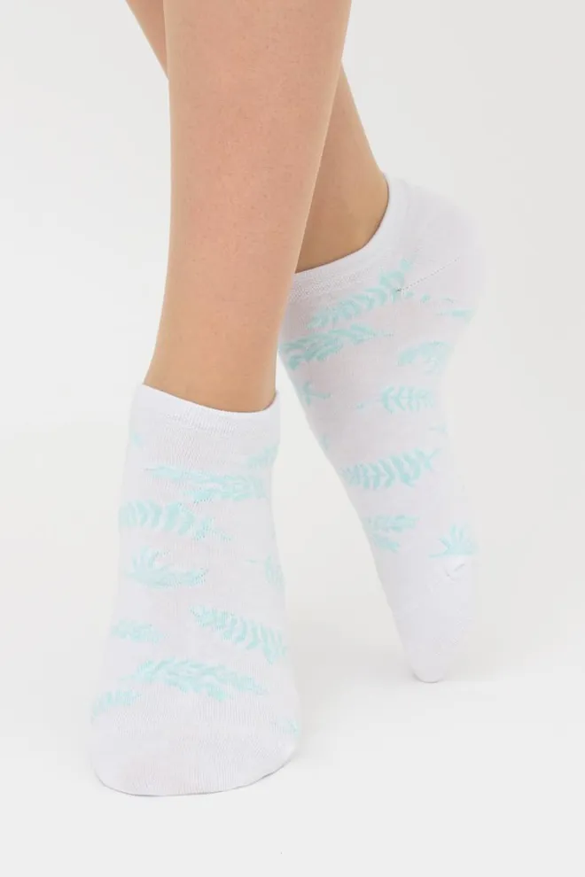 Набір кольорових жіночих шкарпеток WS1 SET 1 Giulia 5 пар (white/pastel turquoise)