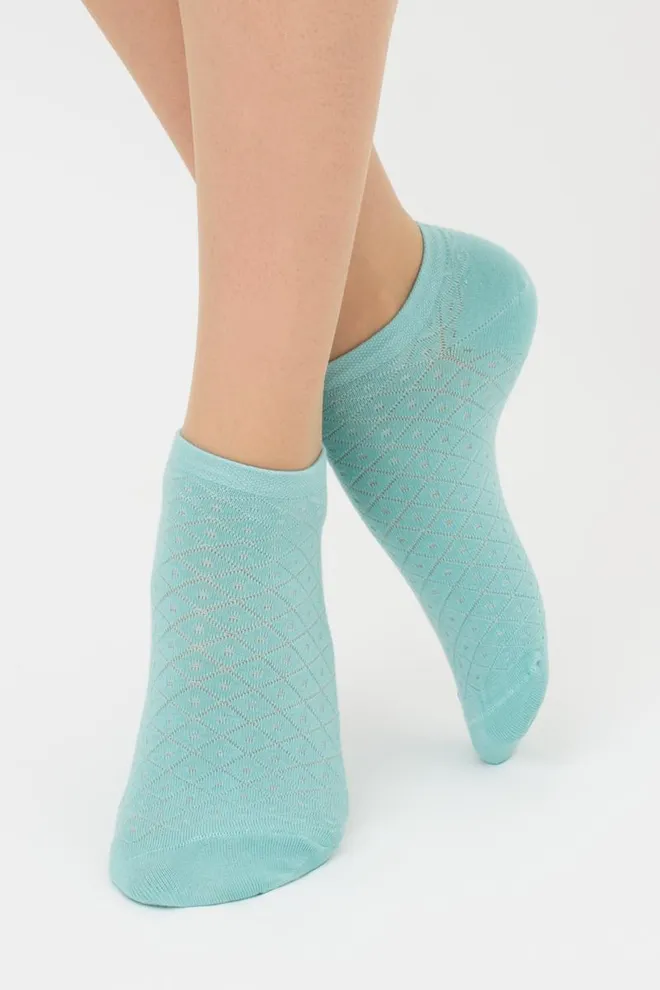 Набір кольорових жіночих шкарпеток WS1 SET 1 Giulia 5 пар (white/pastel turquoise)